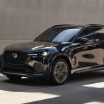 Front dynamic shot of the 2025 Mazda CX-70