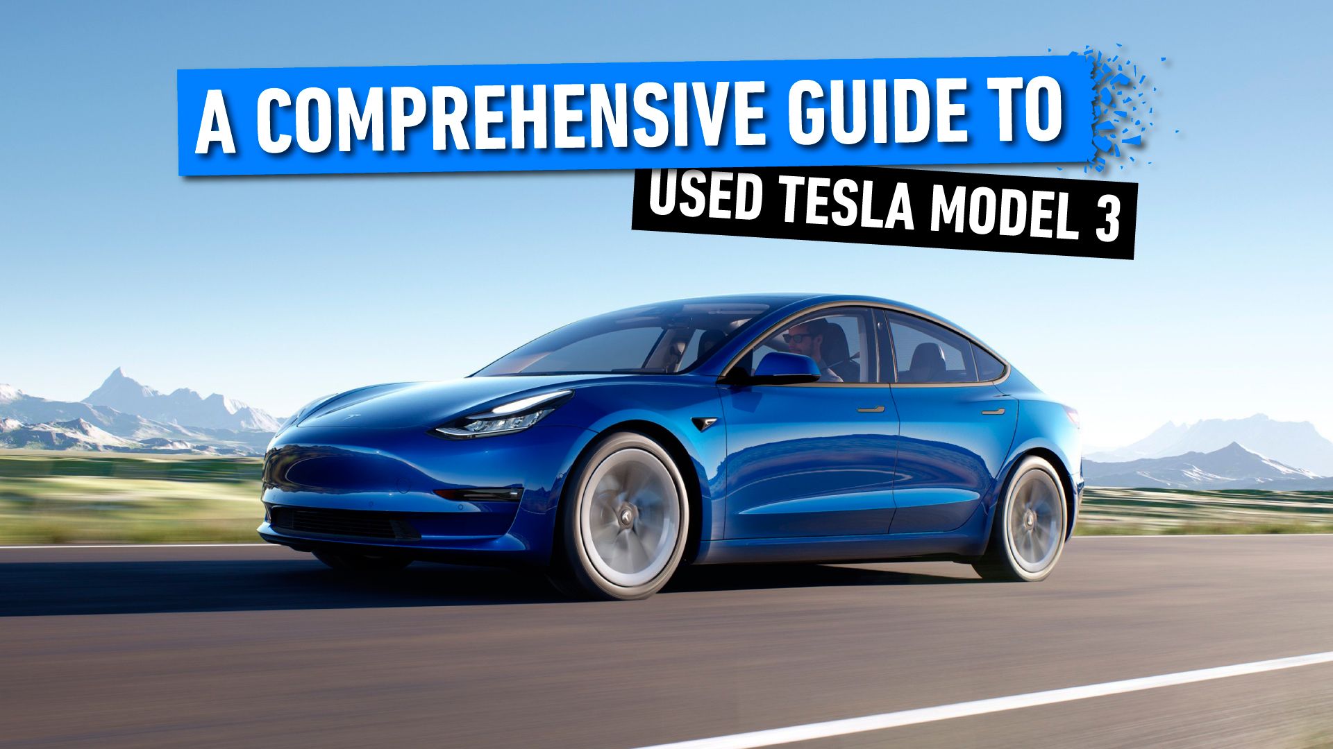 Blue Tesla Model 3