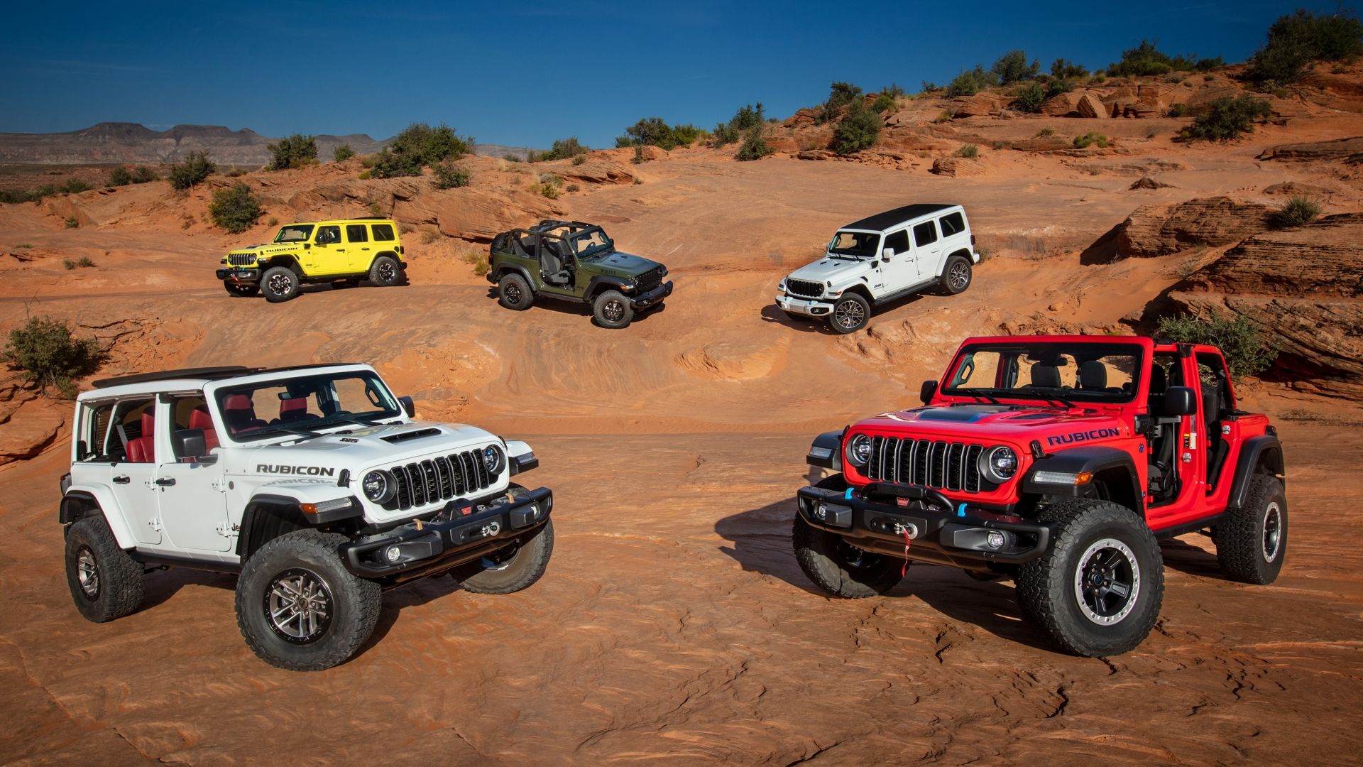 A outdoor shot of the 2024 Jeep Wrangler models